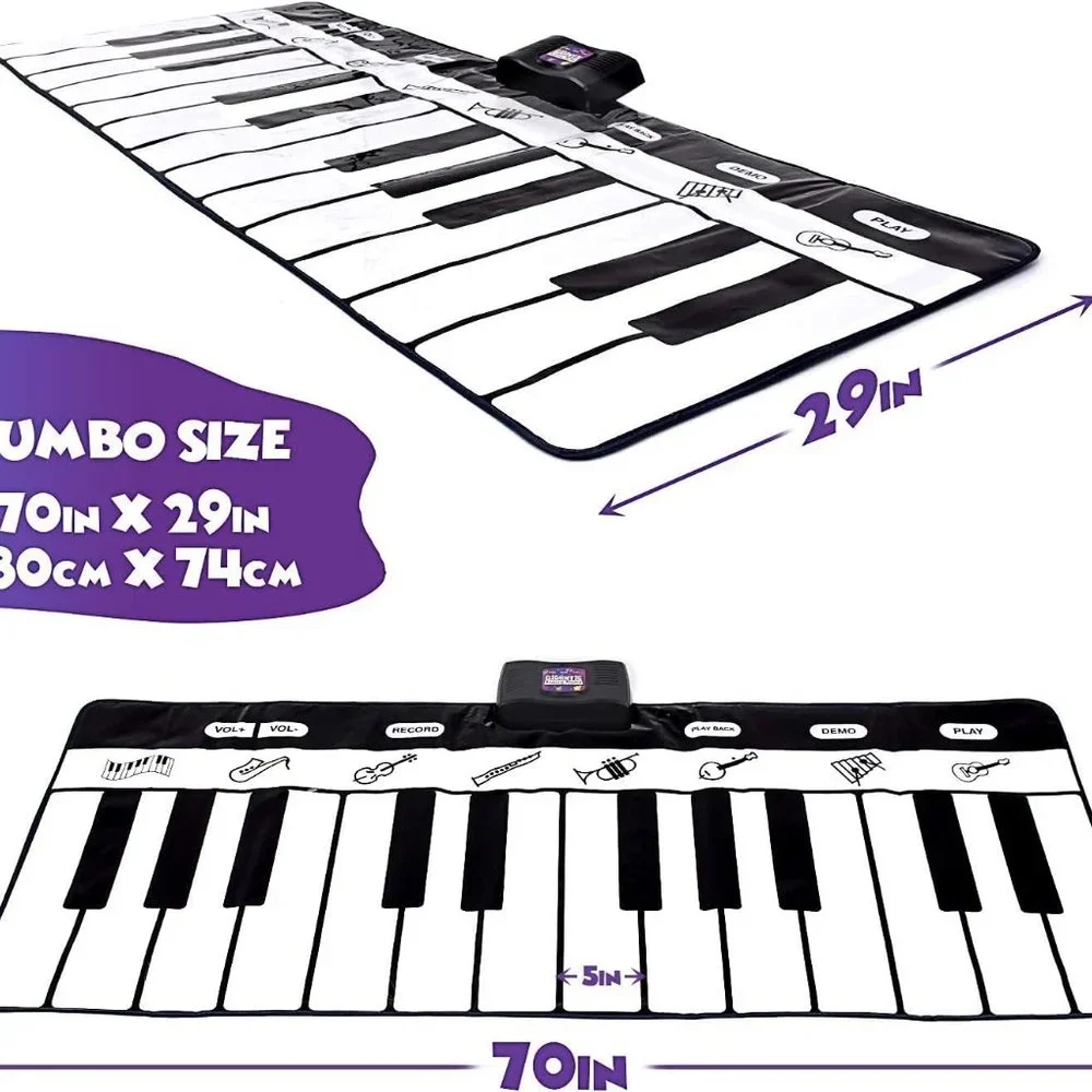 New Giant Floor Piano foldable mat Musical Instrument Toy 70